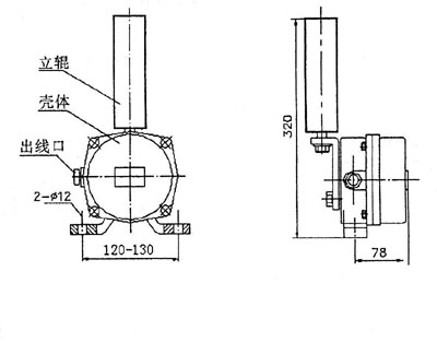XLPP-J-I、XLPP-J-II兩級跑偏開關KBW-220P防爆兩級跑偏開關