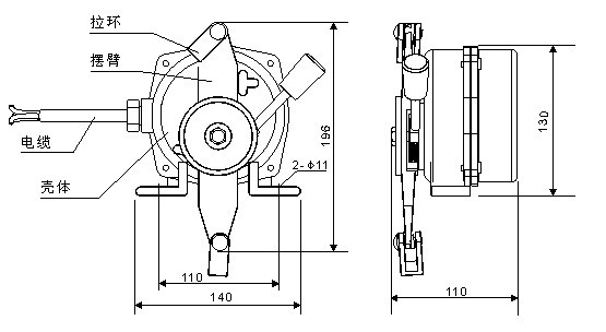 卓信營銷XLLS-I、XLLS-II防爆雙向拉繩開關_防爆雙向拉繩開關膠帶機保護拉繩開關